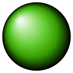 An image depicting a large green dot