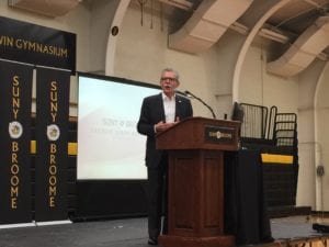 Executive Vice President Francis Battisti at the Spring 2018 Faculty Staff Assembly