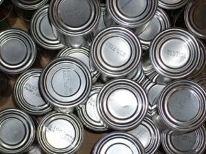 Canned food. Image in public domain.