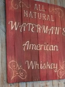 Waterman Distillery sign