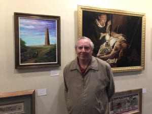Milan Kadlecik and his painting of Ely Tower