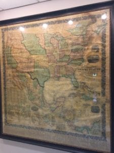 The 1857 map is on display on the first floor of Titchener Hall.