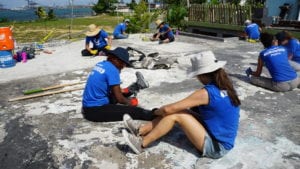 SUNY students working with NECHAMA in Puerto Rico.
