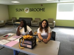 Check-in volunteers on Move-In Day 2018