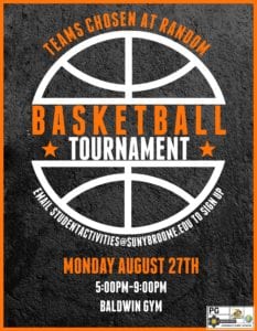 Basketball tournament in Aug. 27