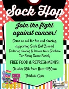 Sock Out sock hop on Oct. 18
