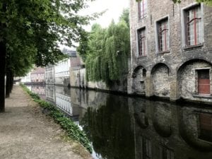 A street scene in Bruges, Belgium