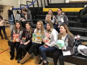 The SUNY Broome volley ball team during the 2018 Giving of the Toys