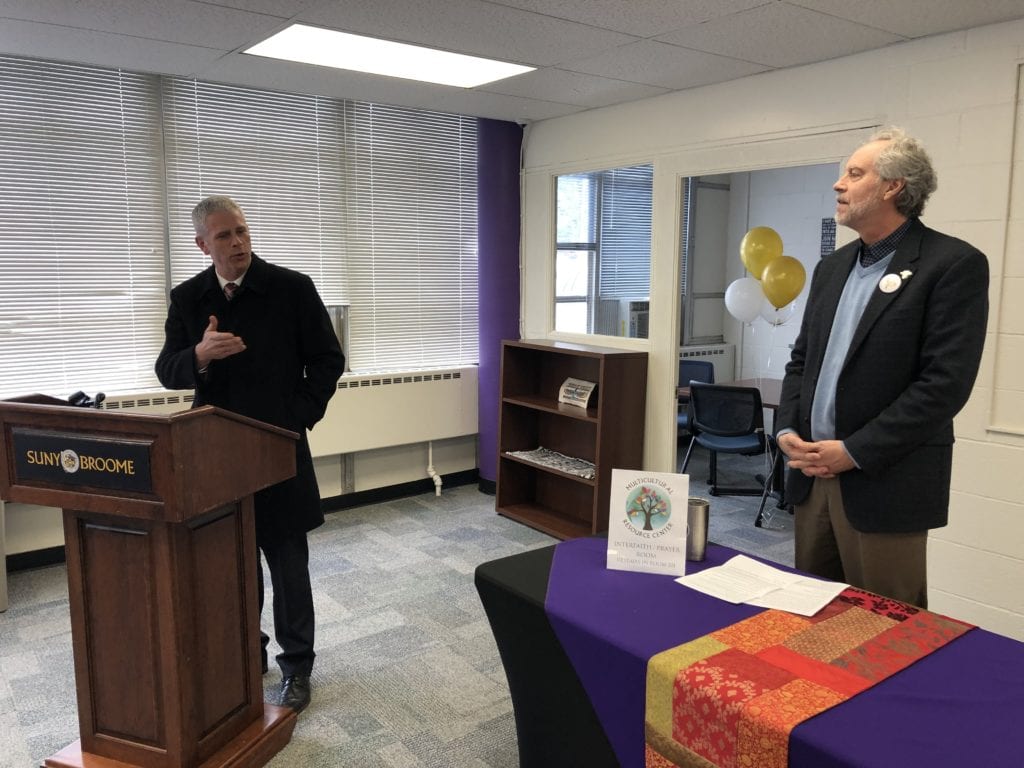 Broome County Executive Jason Garnar speaks at the opening of the Multicultural Resource Center on Feb. 27, 2019