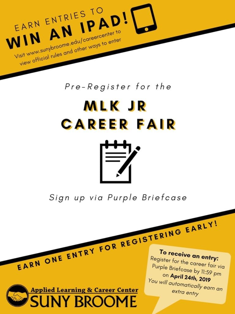 The Applied Learning & Career Center is giving away an iPad with their 2019 Career Prep Series!