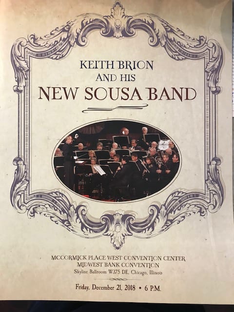 The flyer from the most recent tour of the New Sousa Band