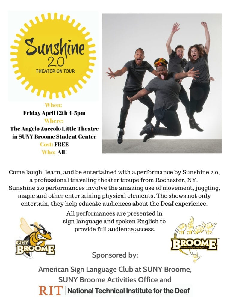 Sunshine 2.0 performance for deaf and hearing people on April 12