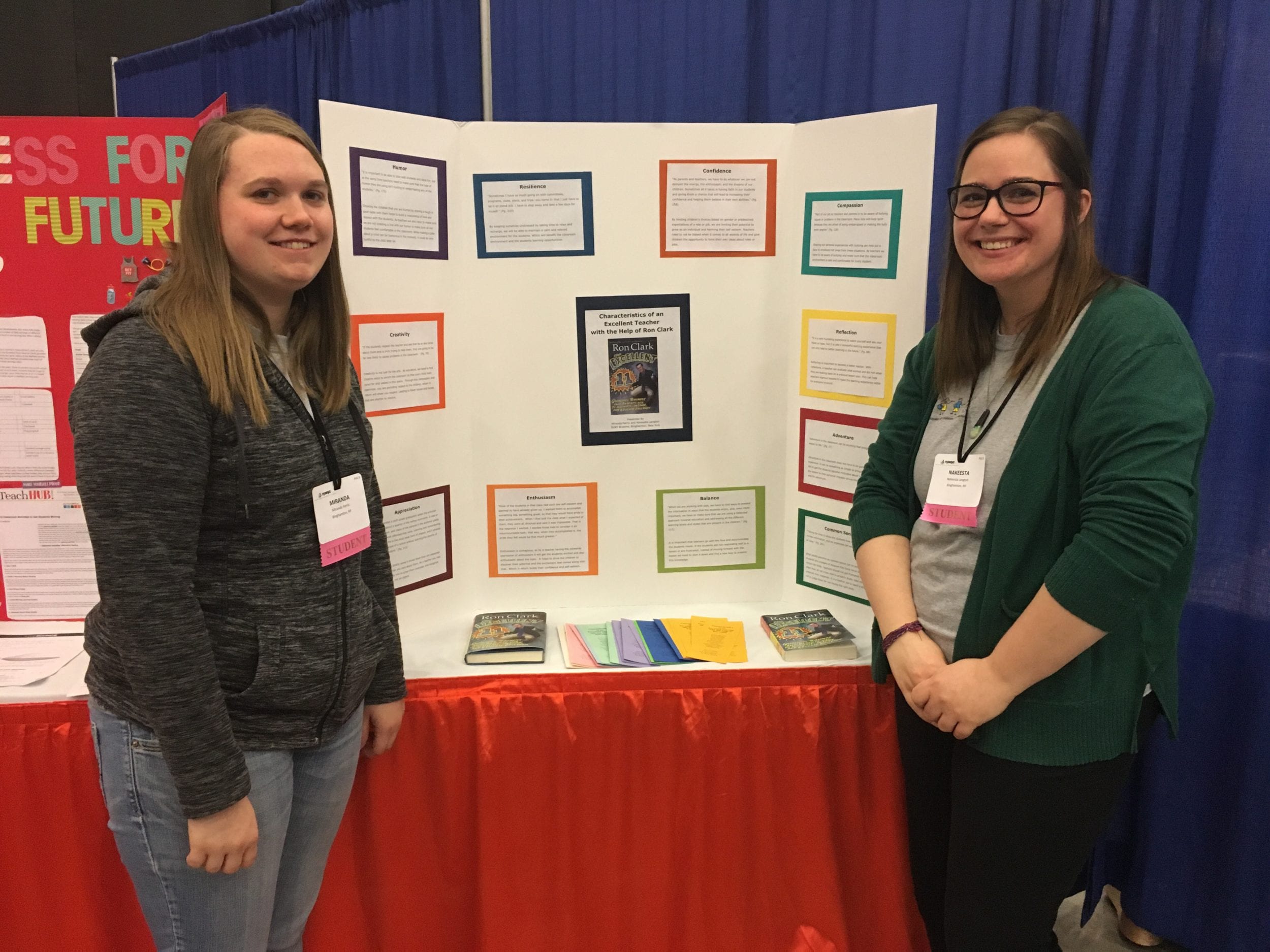 Miranda Ferris (left) and Nakeesta Langton (right) at the NAEYC conference in Verona.