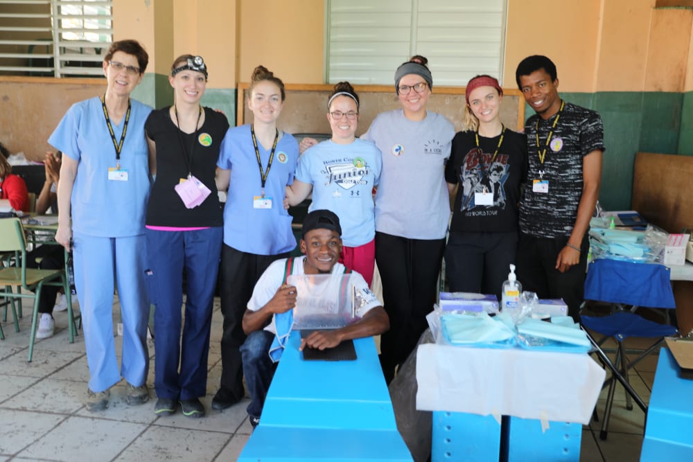 SUNY Broome Dental Hygiene students and Professor Maureen Hankin in Haiti