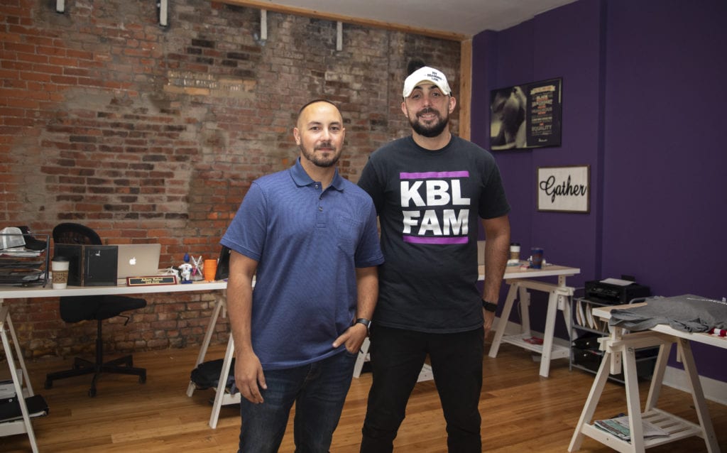 Dave (left) and Adam (right) Sabol at Key Branding Labs in downtown Binghamton.