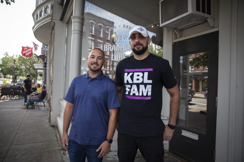 Dave and Adam Sabol outside Key Branding Labs