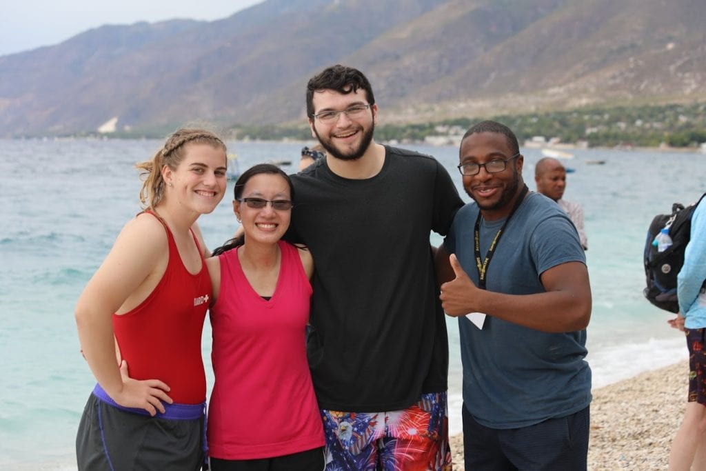Health for Haiti students at the beach