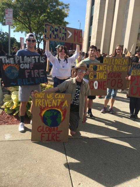 SUNY Broome students participated in the Global Youth Climate Strike on Friday, Sept. 20, in front of U.S. Senator Charles Schumer's Binghamton office.