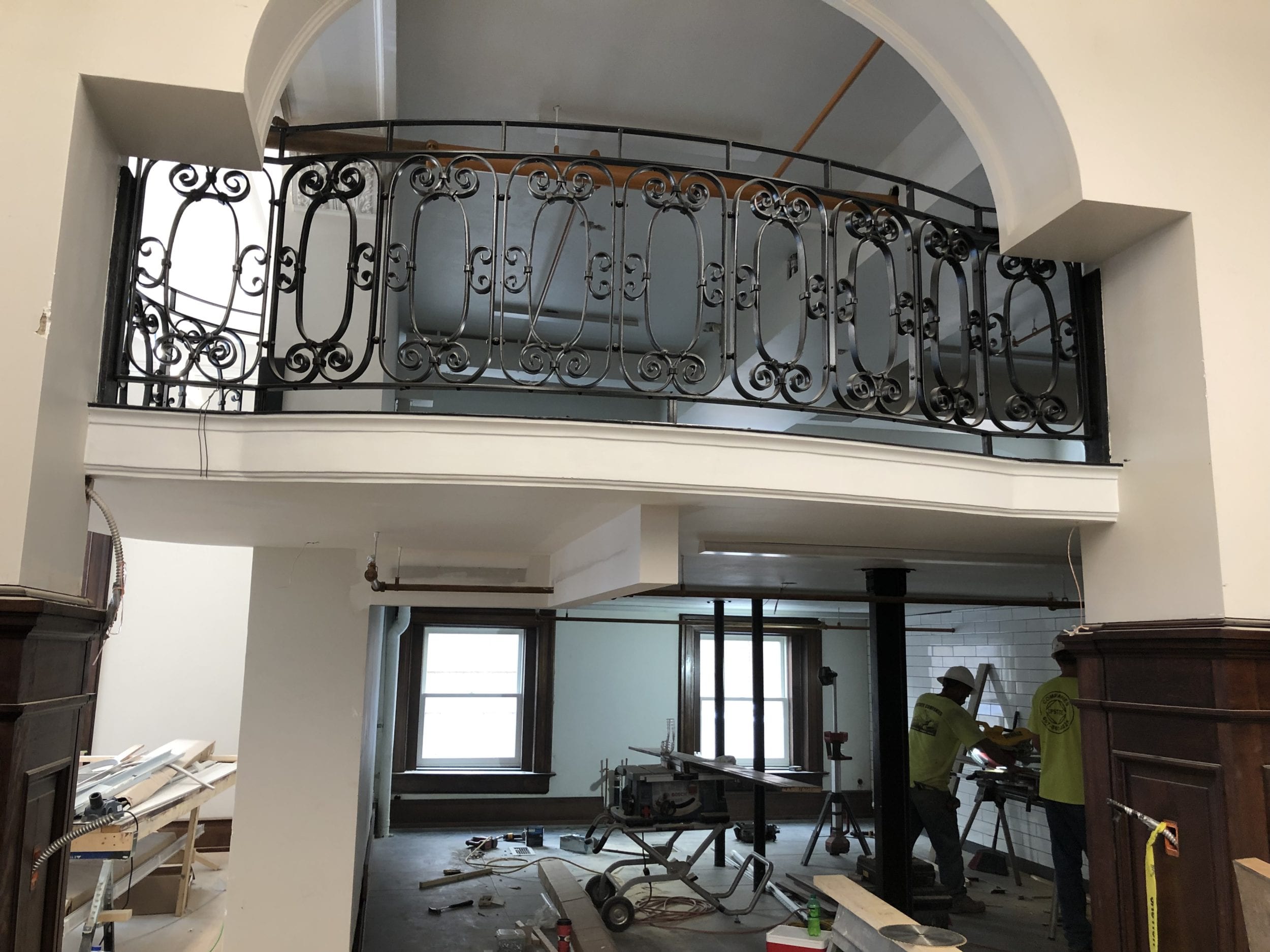 The new Culinary & Event Center includes many historic touches, such as these iron railings.