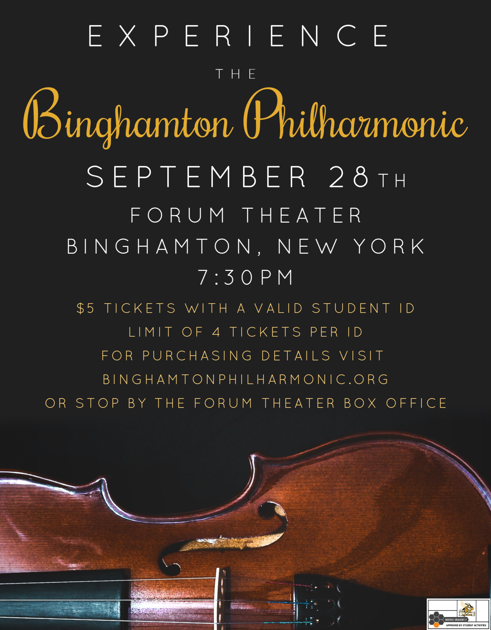 Experience the Binghamton Philharmonic at 7:30 p.m. Sept. 28, 2019, in Binghamton's Forum Theater!