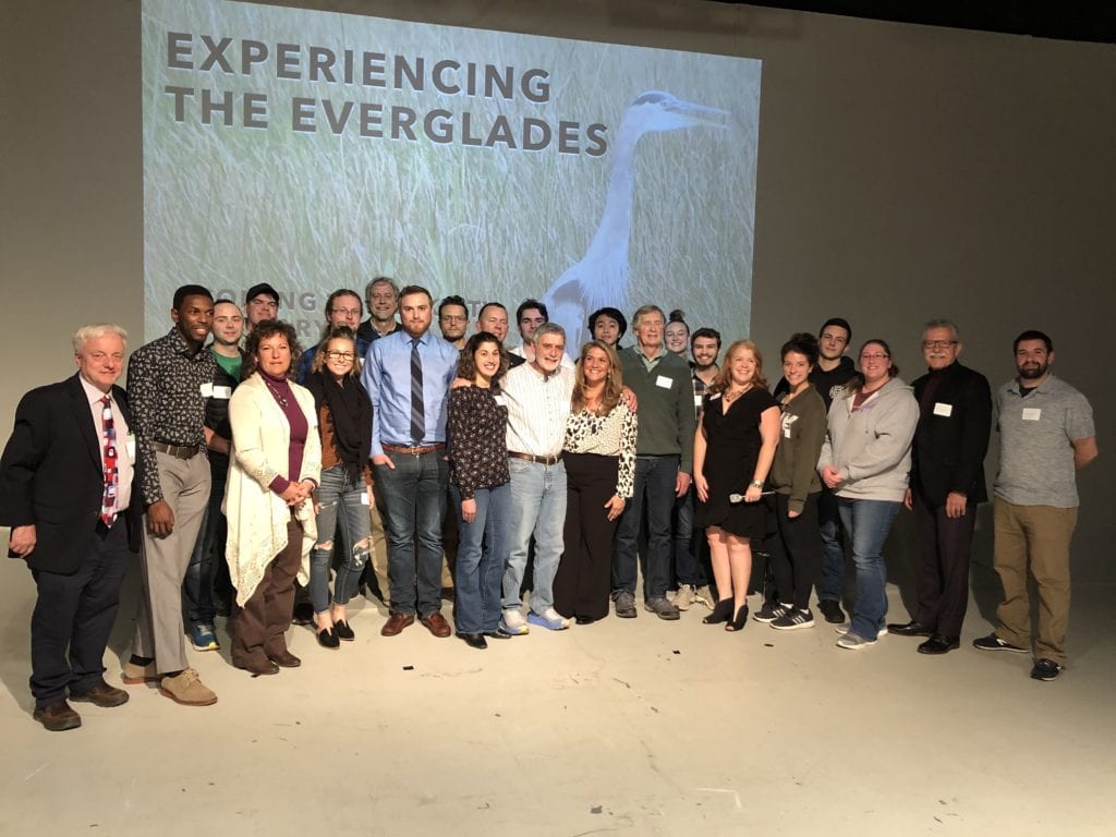 Ecology of the Everglades graduates, faculty and supporters during the Nov. 21 premiere of "Experiencing the Everglades"