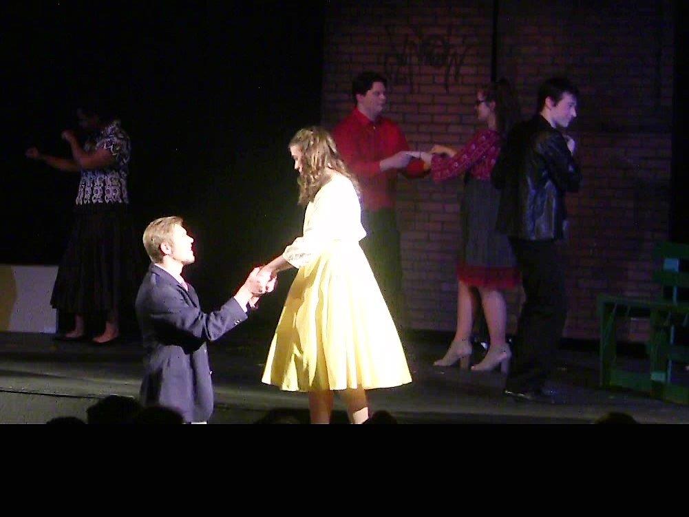 SUNY Broome Theater students perform a scene from "West Side Story"
