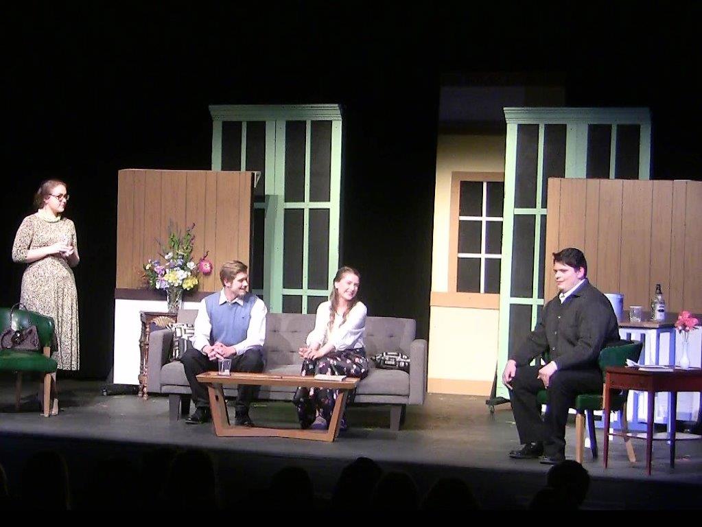 SUNY Broome Theater students in a scene from "Who's Afraid of Virginia Woolf"