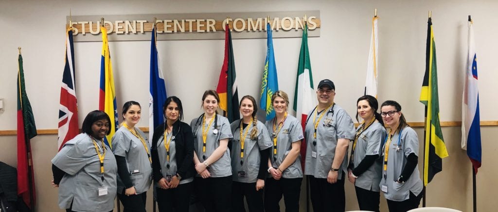 SUNY Broome Medical Assisting students in the Student Center