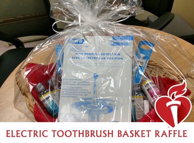 electric toothbrush raffle basket