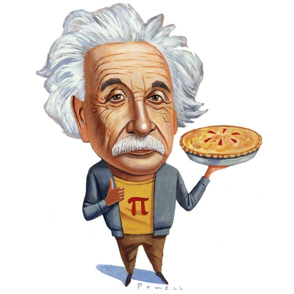 Einstein with a pie