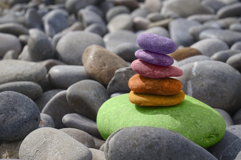 Zen image of balanced rocks