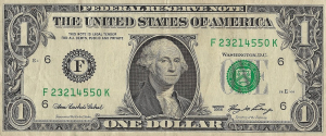 US one Dollar Bill