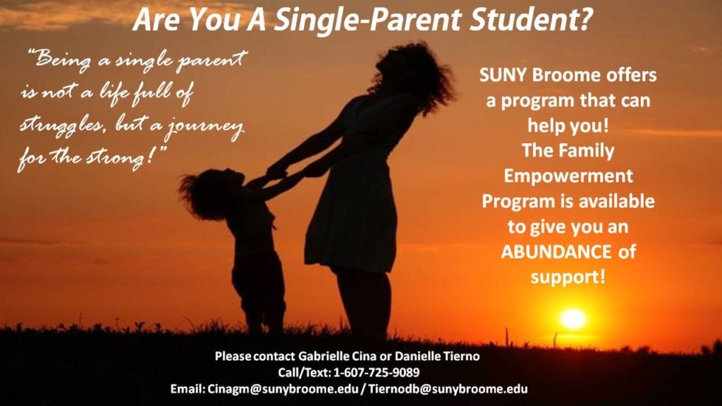 Family Empowerment Spring 2021; SUNY Broome offers a program that can help you!