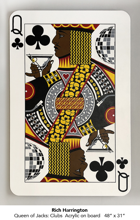 Painting by Rich Harrington - Queen of Clubs
