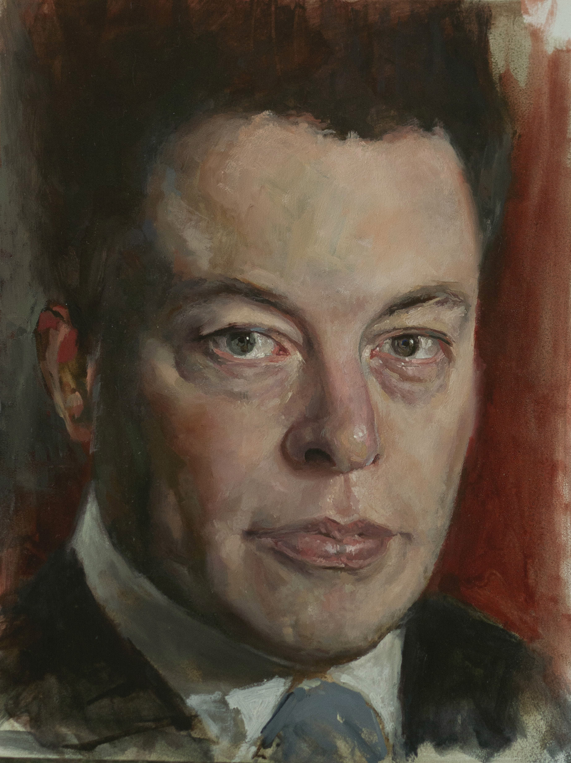 Professor Zeggert’s oil portrait of Elon Musk