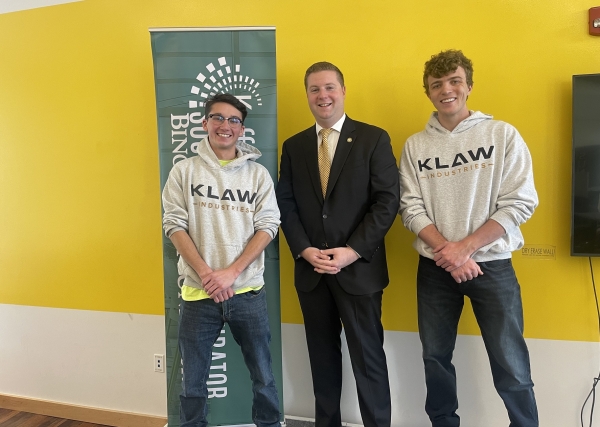 Mayor Kraham with KLAW At The Press Conference