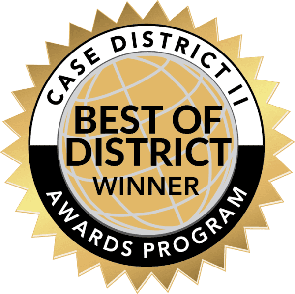 Case District II Awards Program. Best of District Winner emblem