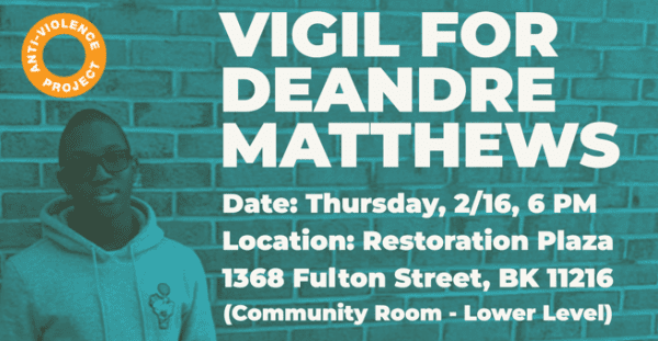 Vigil for Deandre Matthews