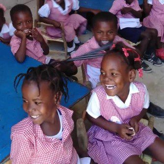 Young students in Haiti