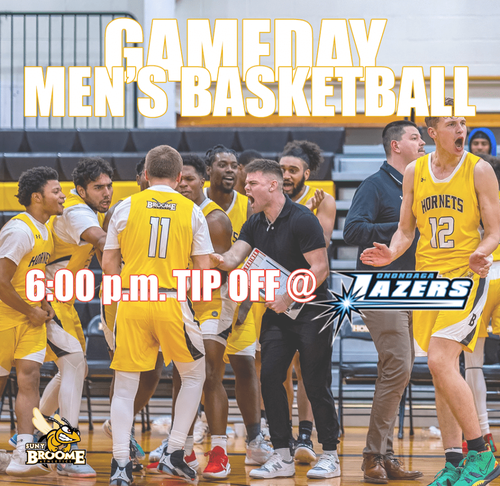 Watch Tonight's SUNY Broome Men's Basketball Away Game with Onondaga CC Live at 6 pm