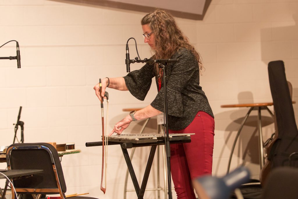Julie Licata, Assistant Professor and Director of Percussion at Capital University in Columbus Ohio, performed the piece using a set of instruments that she specifically chose for the performance.