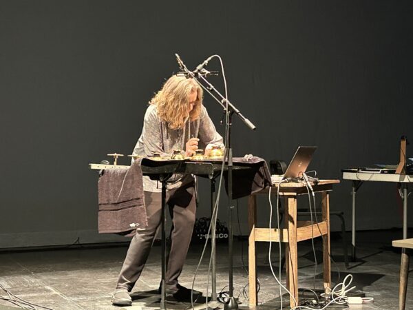 Professor Masteller attended Electronic Music Midwest at Lewis University in Romeoville, IL where he presented his piece BowMu STUCK MoBue, performed by percussionist Patti Cudd