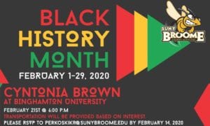 Cyntonia Brown at Binghamton University @ Binghamton University