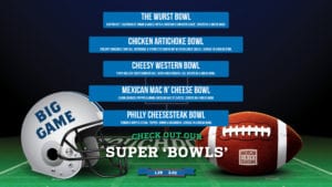 Jan. 29 through Feb. 2 is Super Bowl Week in the Dining Hall.