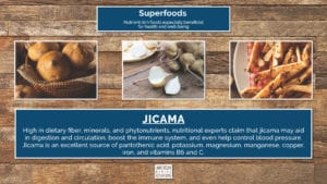 American Dining Creations is promoting jicama and salmon next week as superfoods.