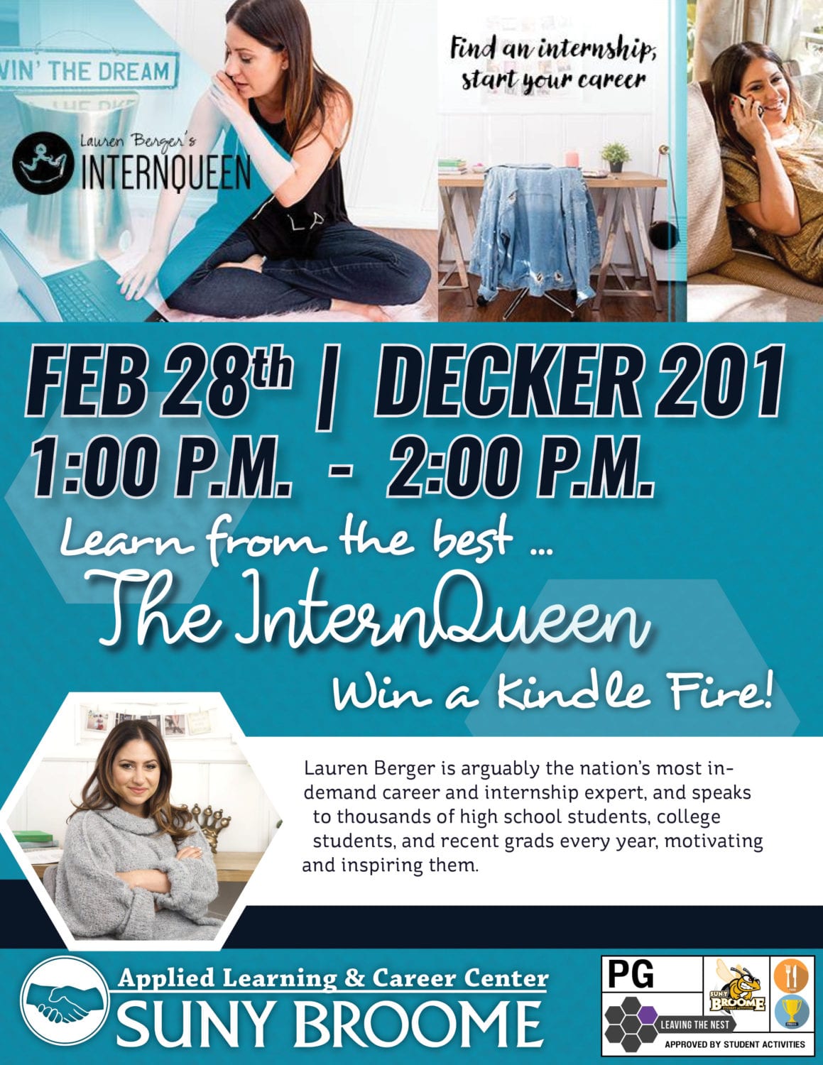 Meet and learn from the Intern Queen on Feb. 28