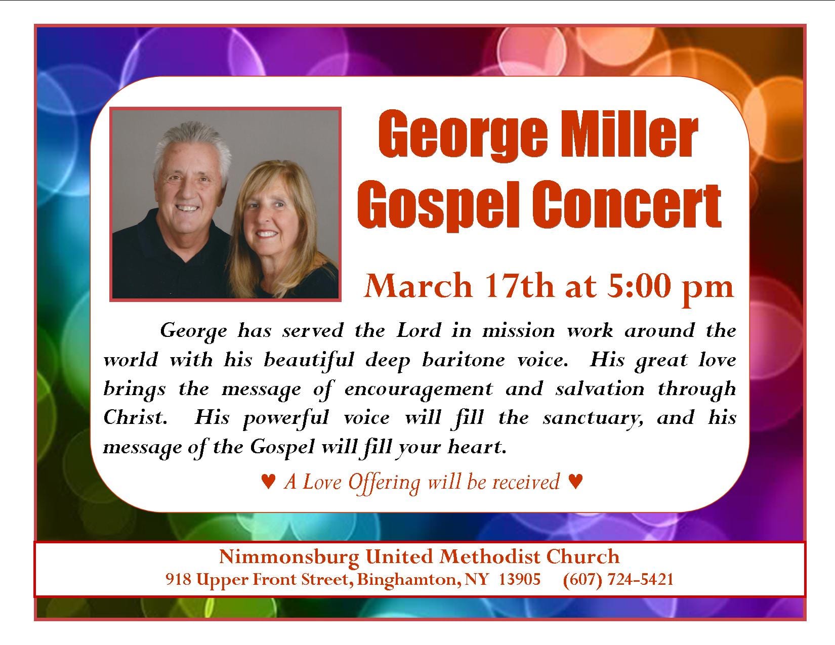 In the Community: George Miller Gospel concert at Nimmonsburg United Methodist Church