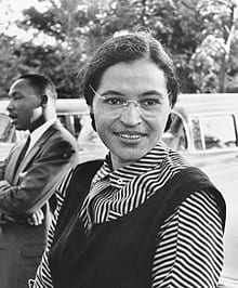 Photograph of Rosa Parks with Dr. Martin Luther King jr. (ca. 1955)