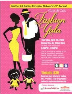 SUNY Broome President Kevin Drumm will hit the runway, along with Binghamton Mayor Rich David, Assemblywoman Donna Lupardo, CEO of Visions Federal Credit Union Ty Muse and others to support Mothers and Babies Perinatal Network!