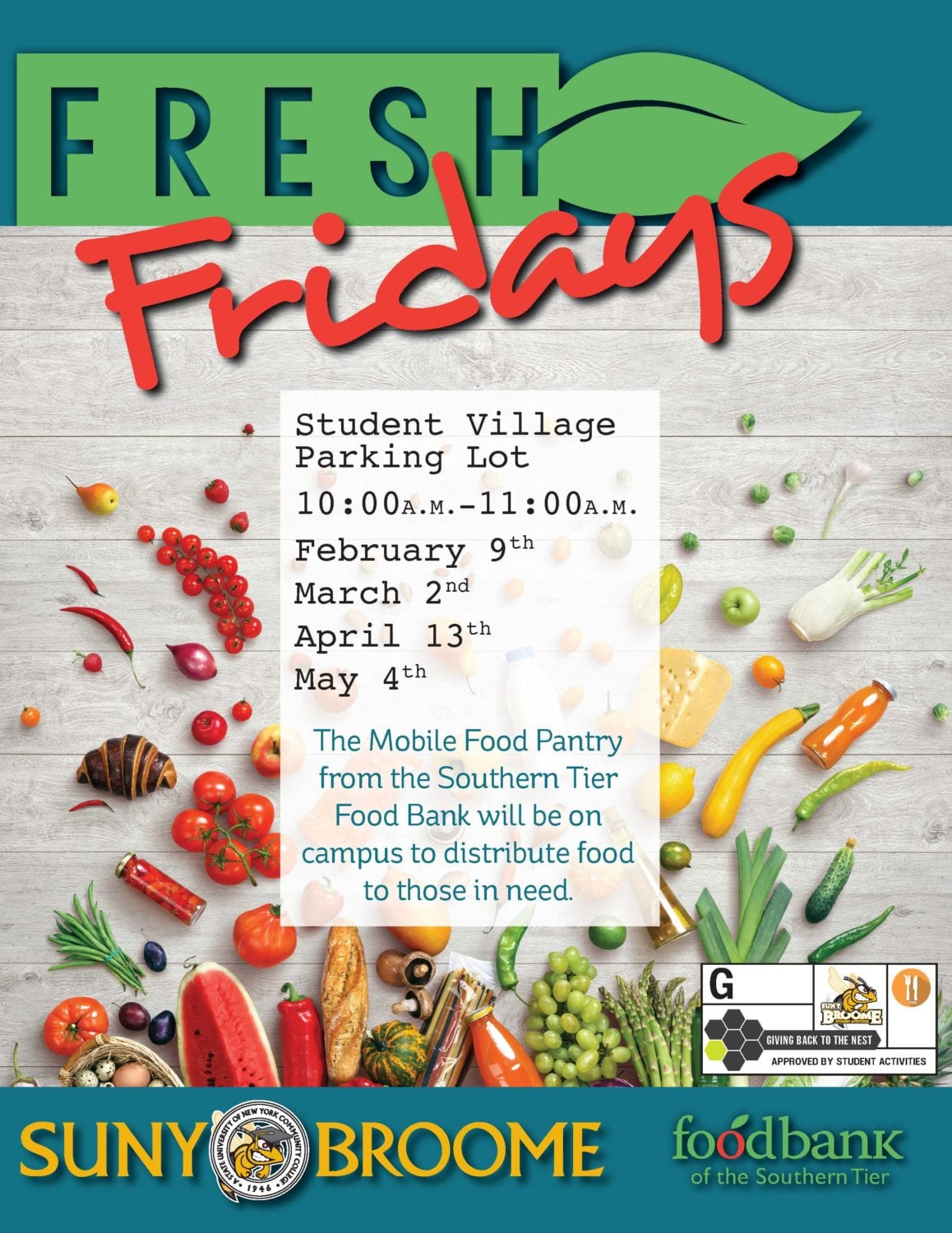 Need food? Fresh Fridays comes to campus on April 13